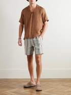 Orlebar Brown - Alex Straight-Leg Striped Cotton-Canvas Drawstring Shorts - Multi