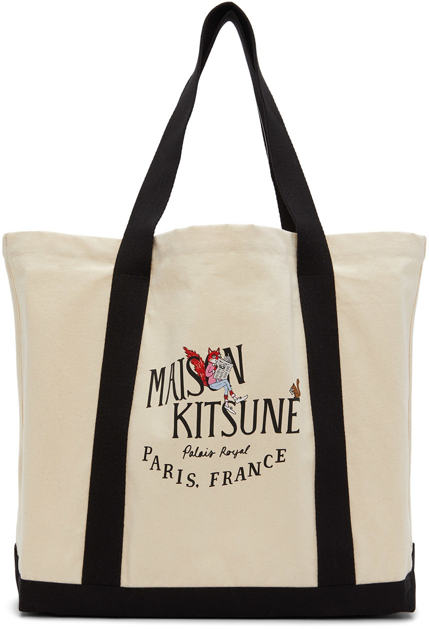 Palais Royal Logo-Print Cotton-Canvas Tote Bag