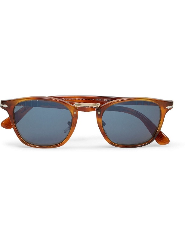 Photo: Persol - Typewriter D-Frame Acetate Mirrored Sunglasses