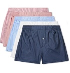 Hamilton and Hare - Five-Pack Cotton-Blend Boxer Shorts - Multi