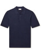 Altea - Linen and Cotton-Blend Polo Shirt - Blue