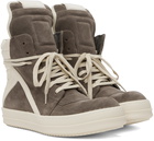 Rick Owens Gray Geobasket Sneakers