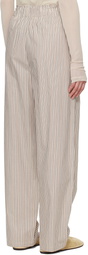 Silk Laundry Beige Cotton Paper Bag Lounge Pants