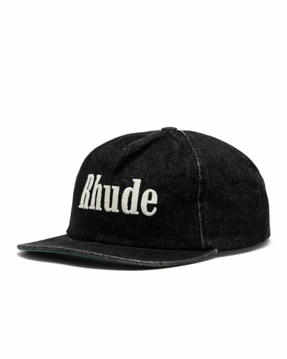 Photo: Rhude Denim Logo Hat Black - Mens - Caps