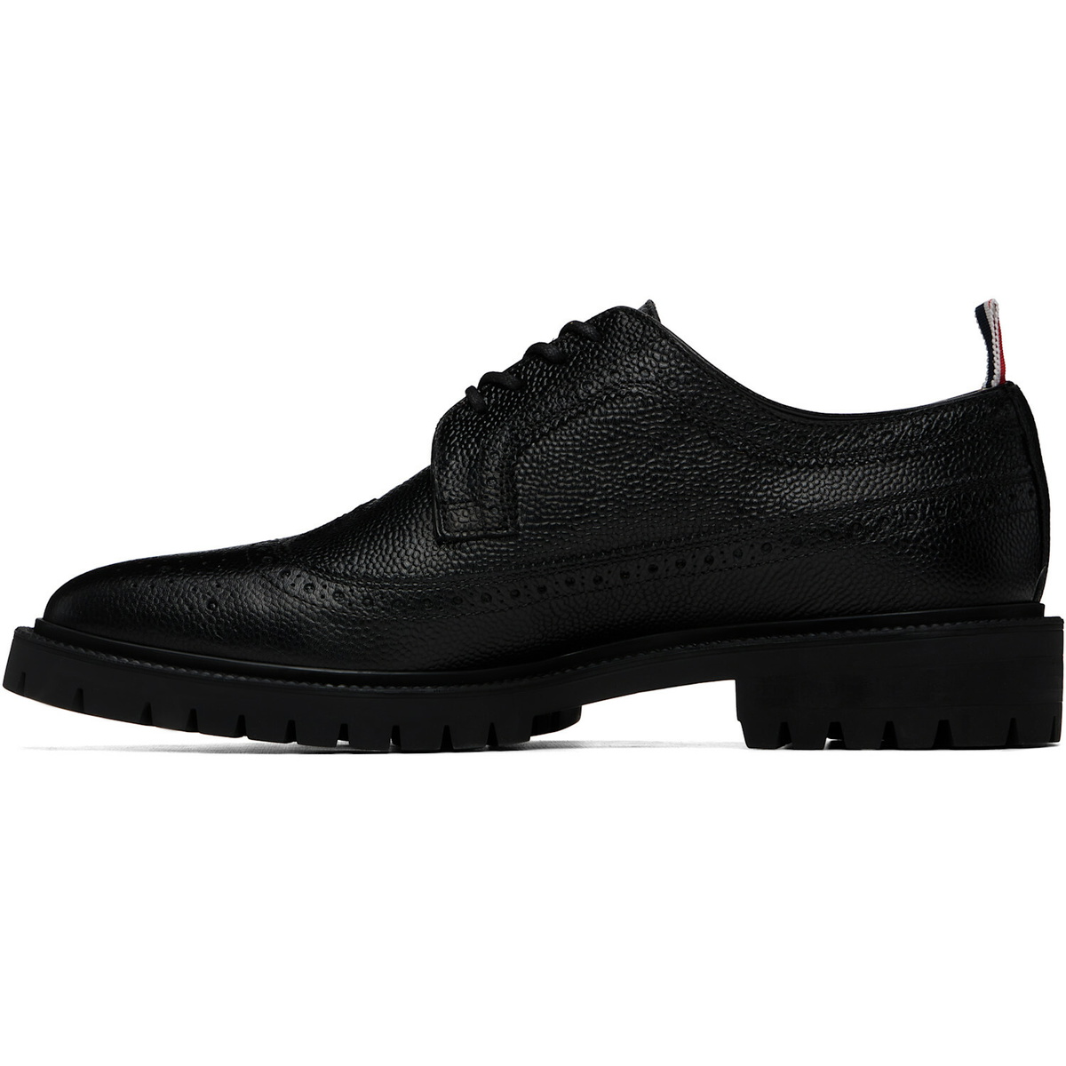 Thom Browne Black Pebble Grain Leather Longwing Brogues Thom Browne