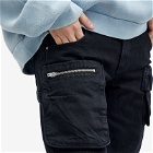 OPEN YY Women's Cargo Pocket Jeans in Black