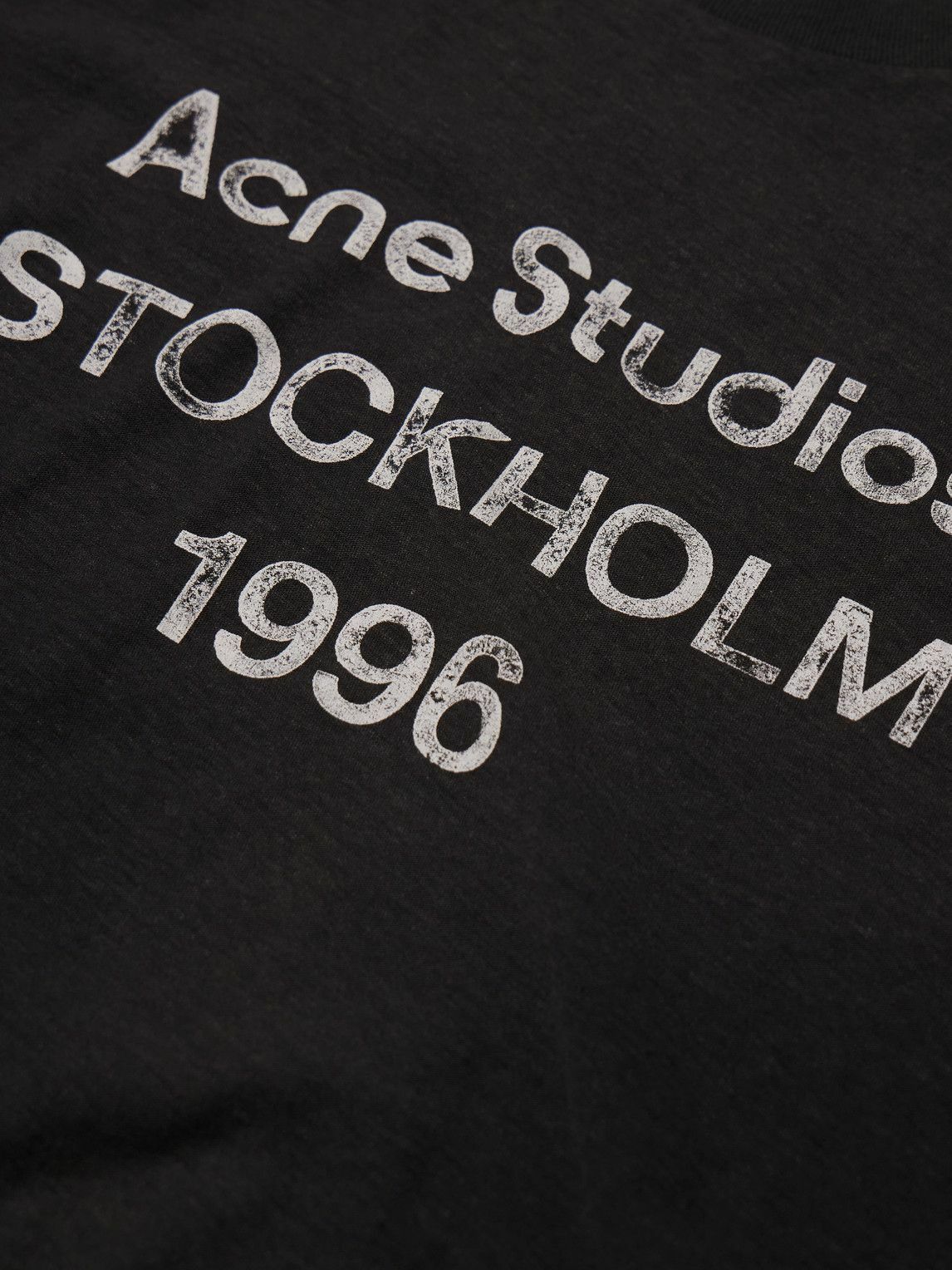 Acne Studios - Edden U 1996 Oversized Logo-Print Distressed Cotton
