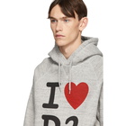 Dsquared2 Grey I Love D2 Hoodie