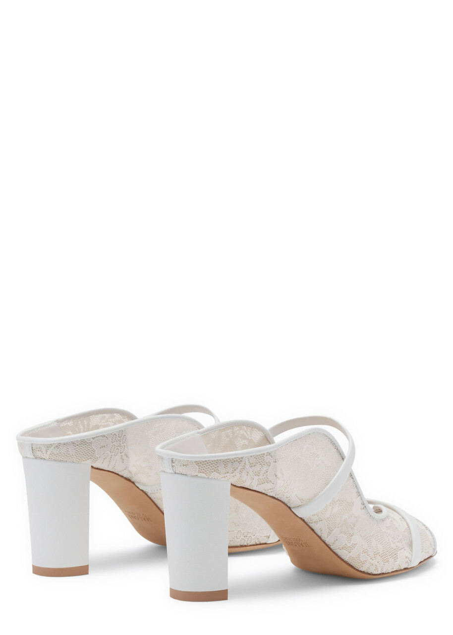 Malone Souliers Norah 70 Lace Heeled Sandals White