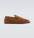 Bottega Veneta Palazzo Intrecciato suede loafers