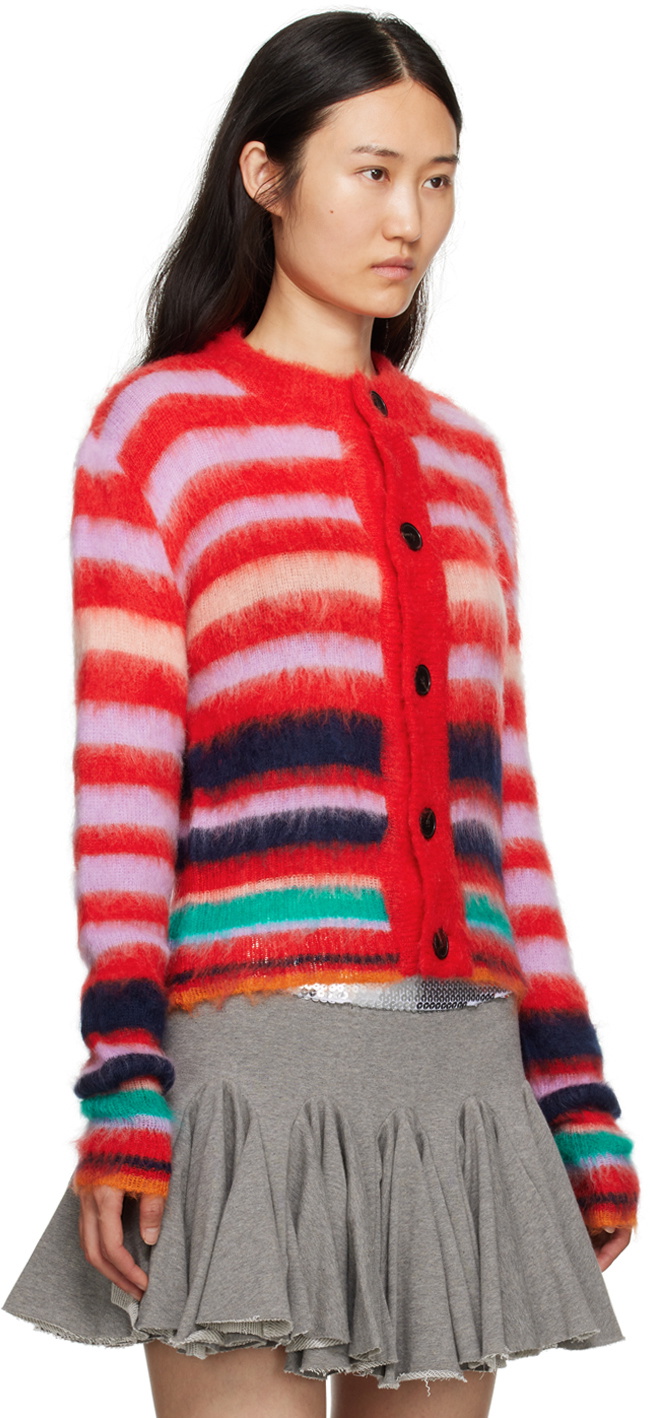Edward Cuming Red Striped Cardigan
