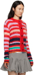 Edward Cuming Red Striped Cardigan
