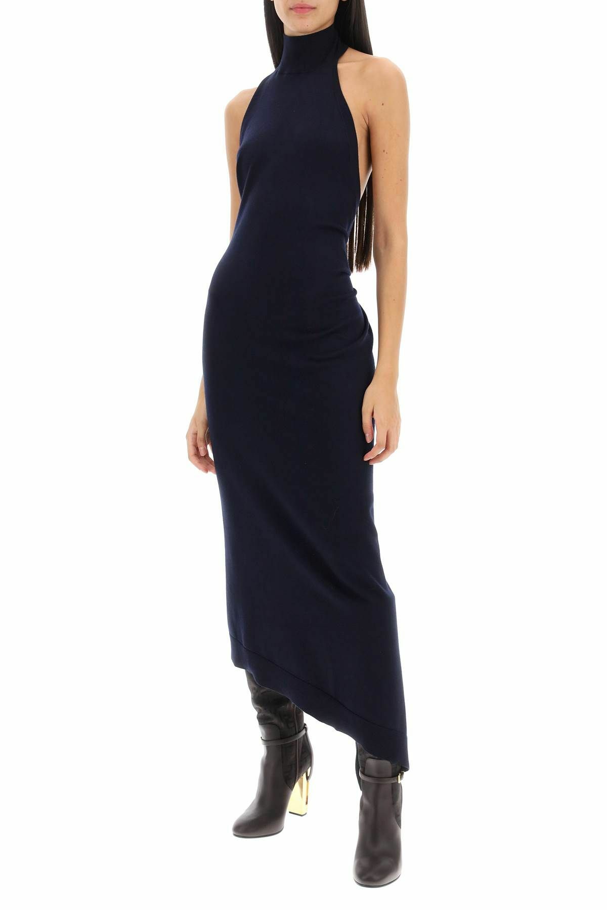 square neck knitted dress Knit Square-Neck Midi Dress main image 1
