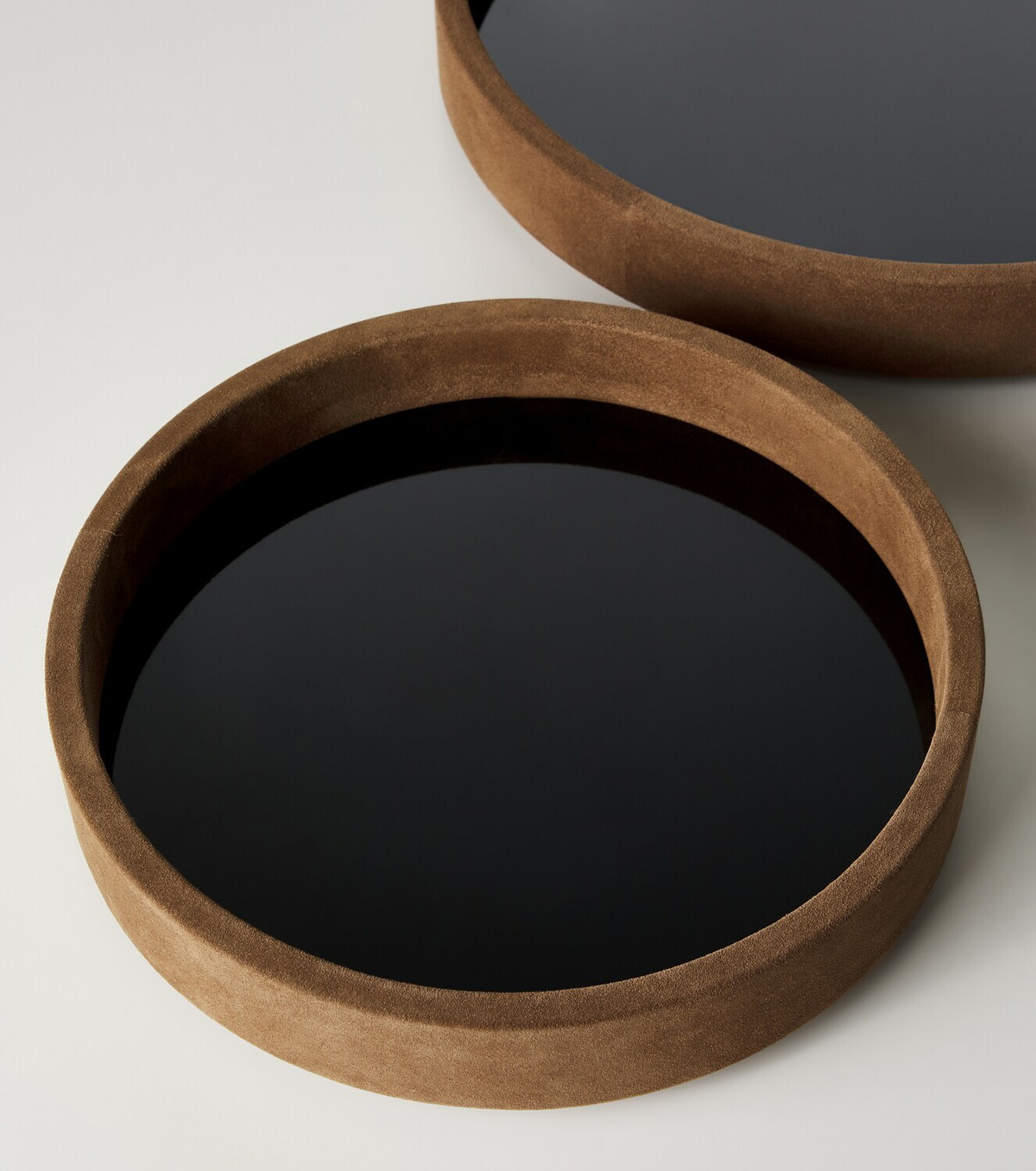 Michaël Verheyden Small suede-trimmed decorative tray