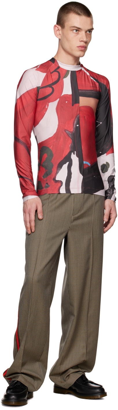 Bethany Williams Red Graphic Long Sleeve T-Shirt