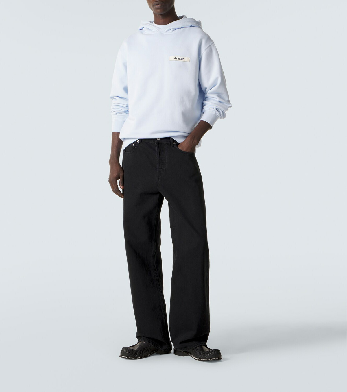 Jacquemus Gros Grain logo cotton hoodie