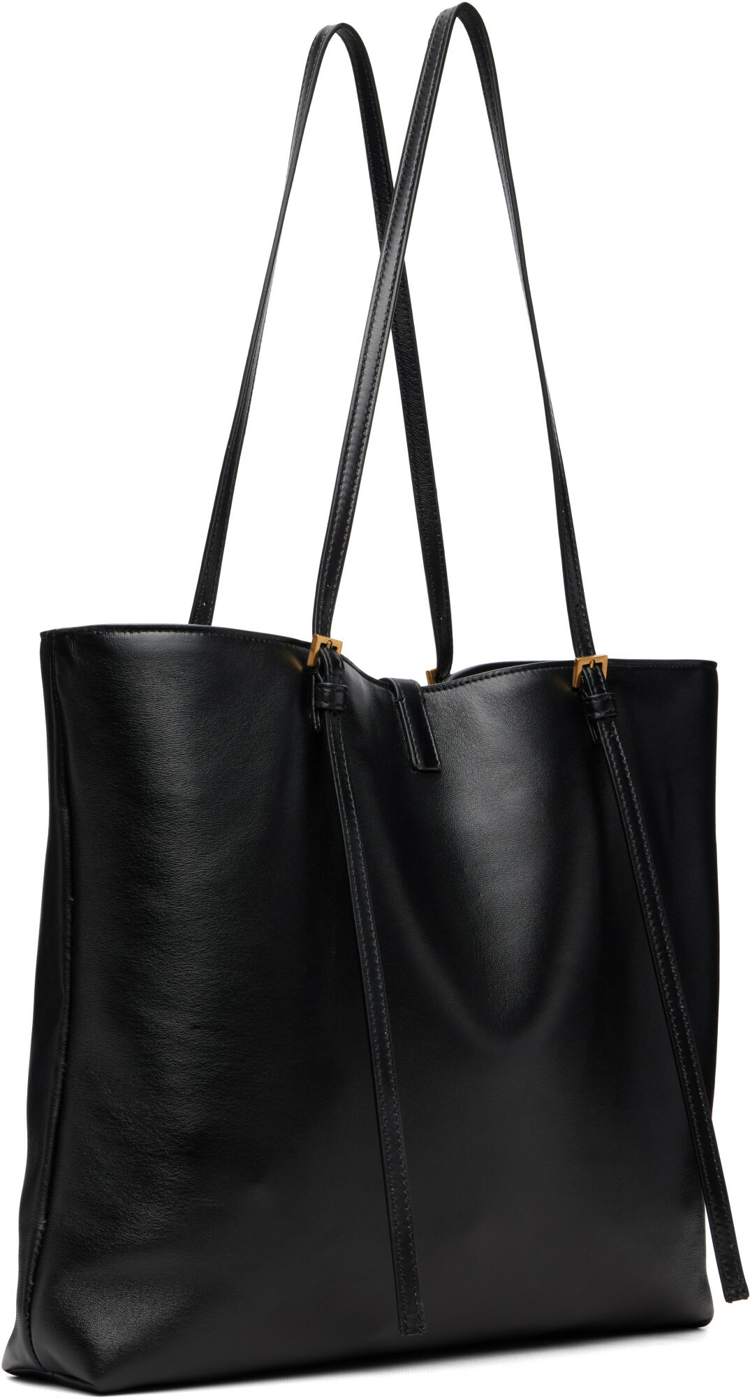 Versace Black Lamb Leather Small Tote