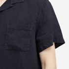 A.P.C. Men's x JJJJound Linen Vacation Shirt in Dark Navy
