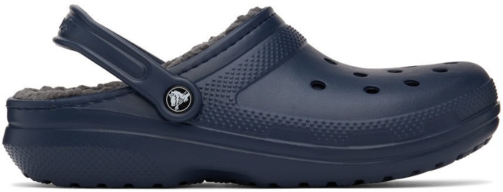 Photo: Crocs Navy Classic Lined Clogs