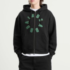 Brain Dead Men's Collegiate Zip Hoodie in Black