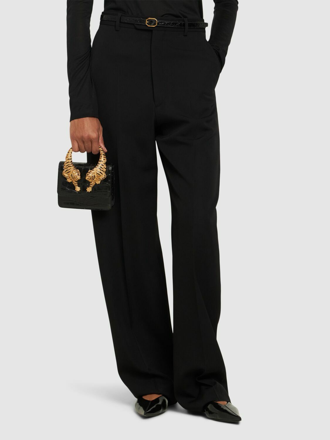 ROBERTO CAVALLI Small Roar Croc Embossed Bag Roberto Cavalli ROBERTO CAVALLI Small Roar Croc Embossed Bag Roberto Cavalli