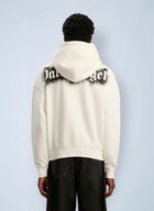Palm Angels Spray Bear Loose Hooded Sweatshirt