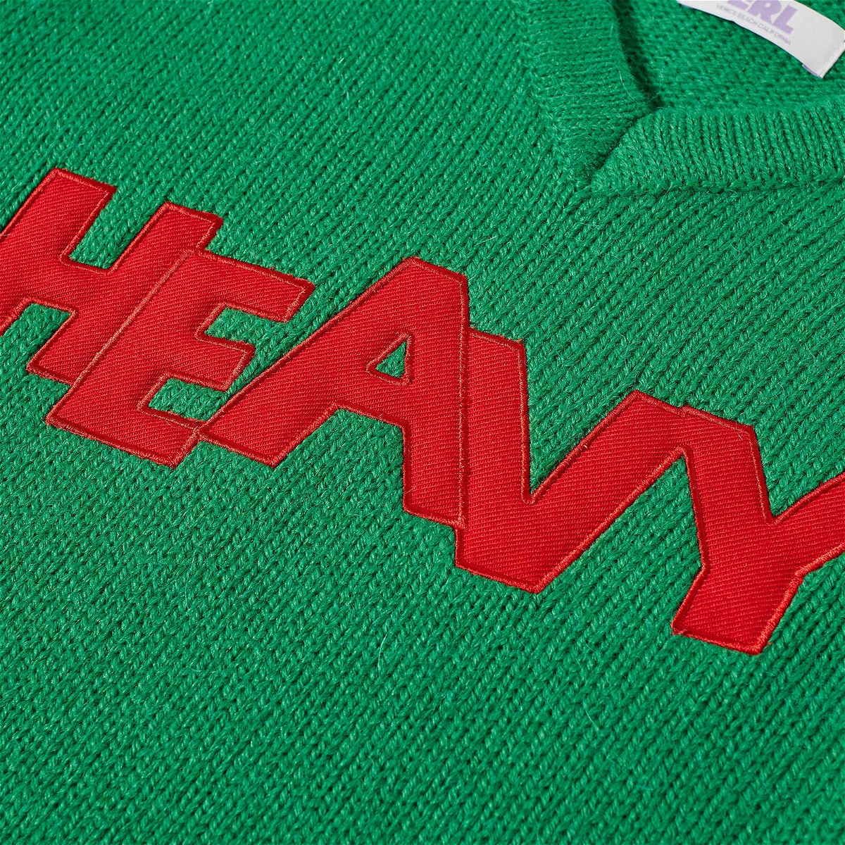 ERL Heavy Logo Crew Knit in Green ERL