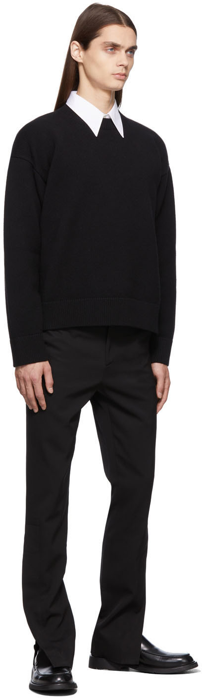Sean Suen Black Split Leg Trousers