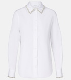 McQueen Embellished cotton poplin shirt