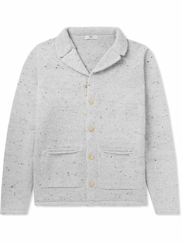 Photo: Inis Meáin - Town Merino Wool and Cashmere-Blend Cardigan - Gray