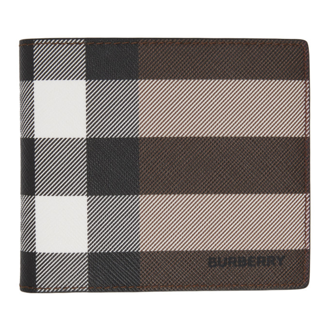 Photo: Burberry Brown E-Canvas Giant Check Bifold Wallet