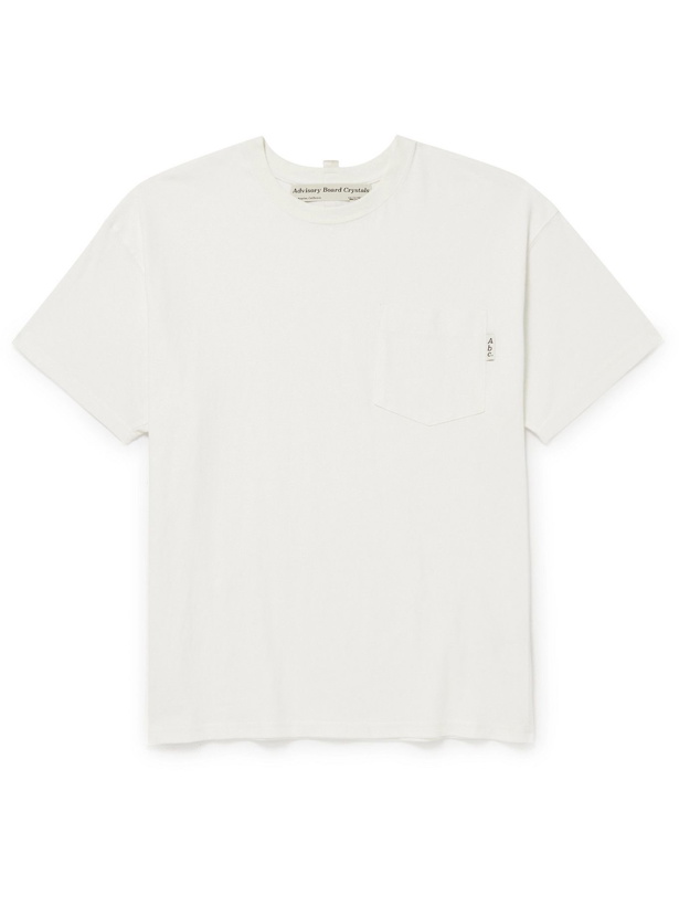 Photo: Abc. 123. - Webbing-Trimmed Cotton-Jersey T-Shirt - White