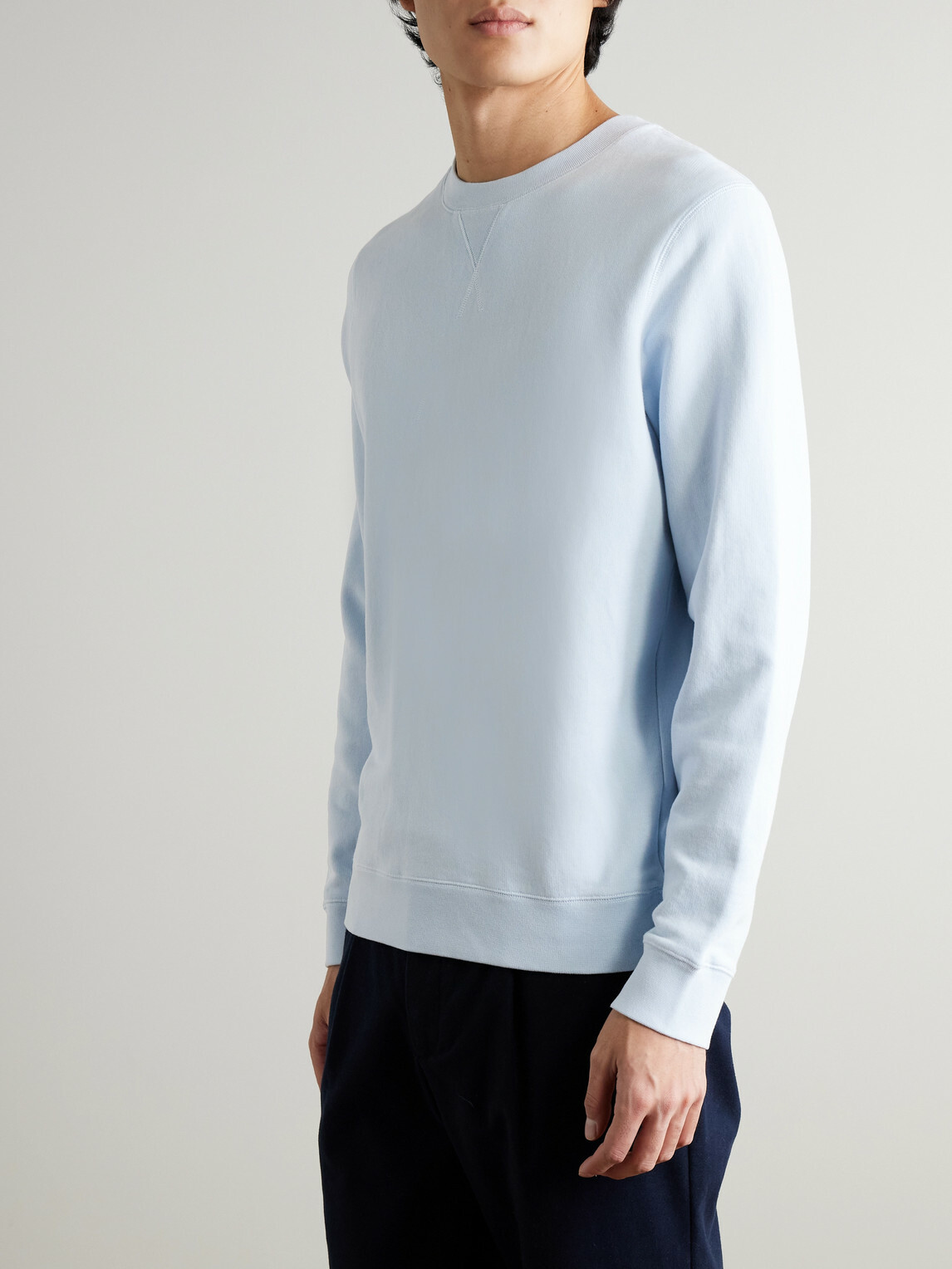 Sunspel - Cotton-Jersey Sweatshirt - Blue