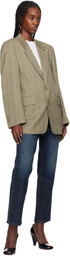 Filippa K Taupe Tailored Herringbone Blazer
