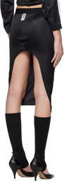 Prototypes Black Trackpants Pencil Midi Skirt