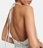 Dodo Bar Or Sequined halterneck minidress