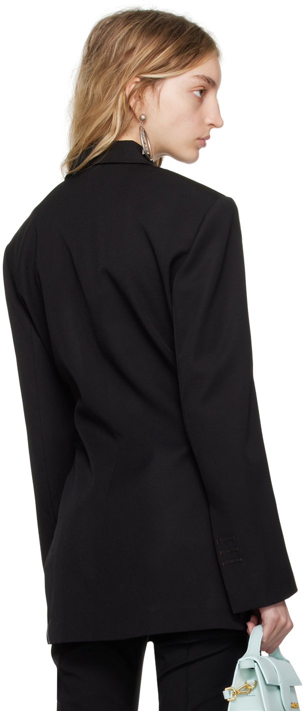 Jacquemus Black Le Raphia 'La Veste Tibau' Blazer Jacquemus