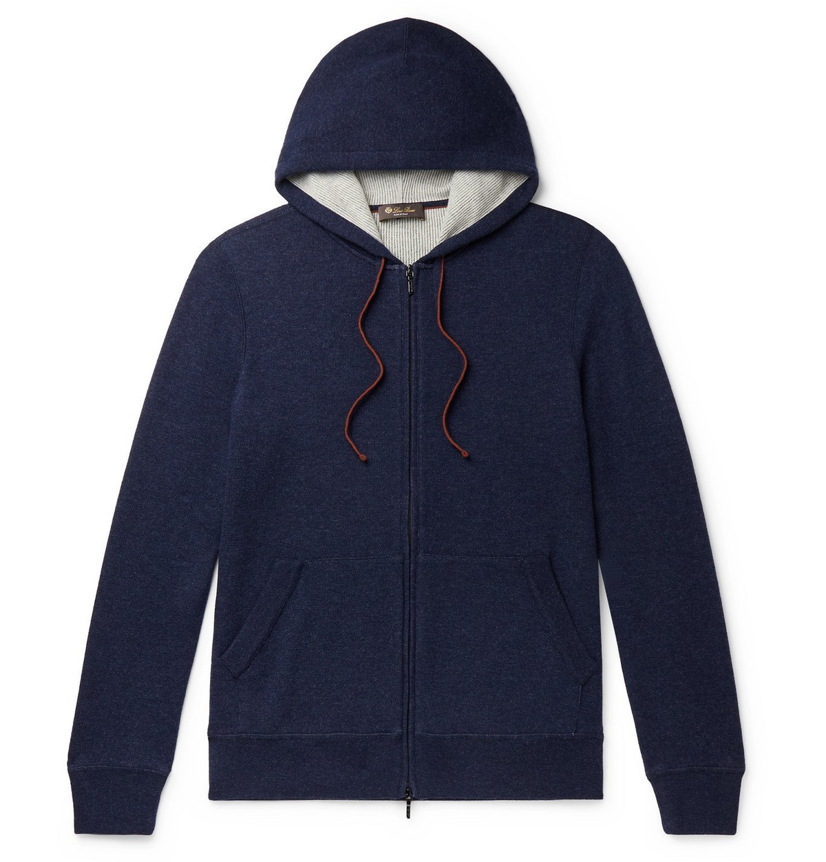 Loro Piana - Mélange Cashmere-Blend Zip-Up Hoodie - Blue Loro Piana