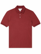 Brunello Cucinelli - Cotton-Piqué Polo Shirt - Red