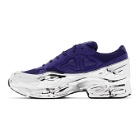 Raf Simons Navy and Silver adidas Originals Edition Ozweego Sneakers