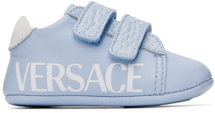 Photo: Versace Baby Blue Logo Pre-Walkers