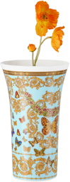 Versace Blue Rosenthal 'Le Jardin' Vase, 26 cm