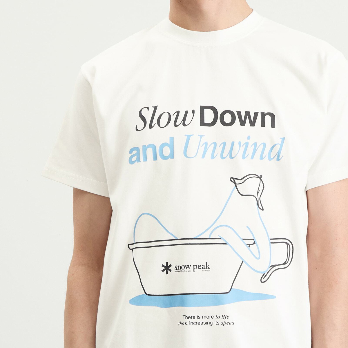 Snow Peak Men's Relaxation T-Shirt in Off White