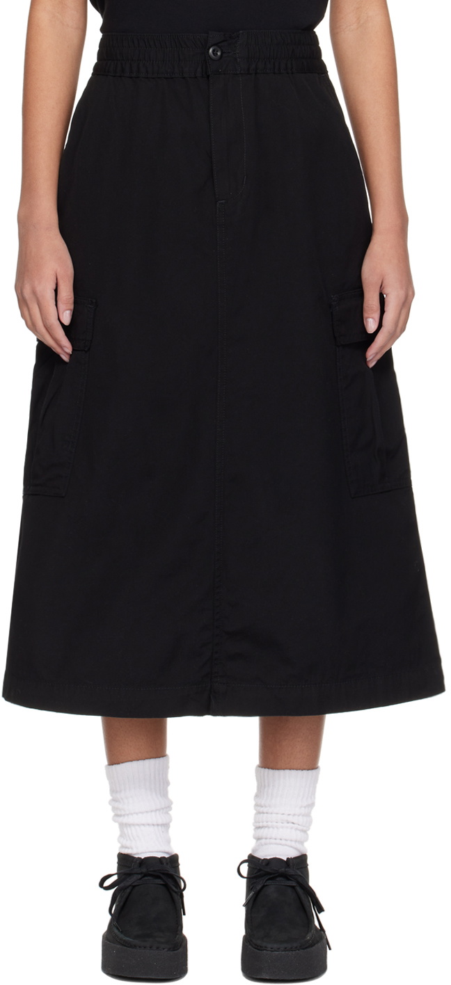 Carhartt Work In Progress Black Jet Midi Skirt Carhartt WIP