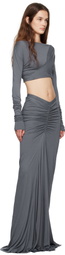 Rick Owens Lilies Gray Porterville Jade Crop T-shirt