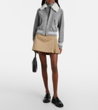 Thom Browne Shearling-trimmed suede jacket