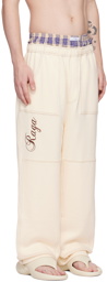 Raga Malak SSENSE Exclusive Beige Zipo Lounge Pants