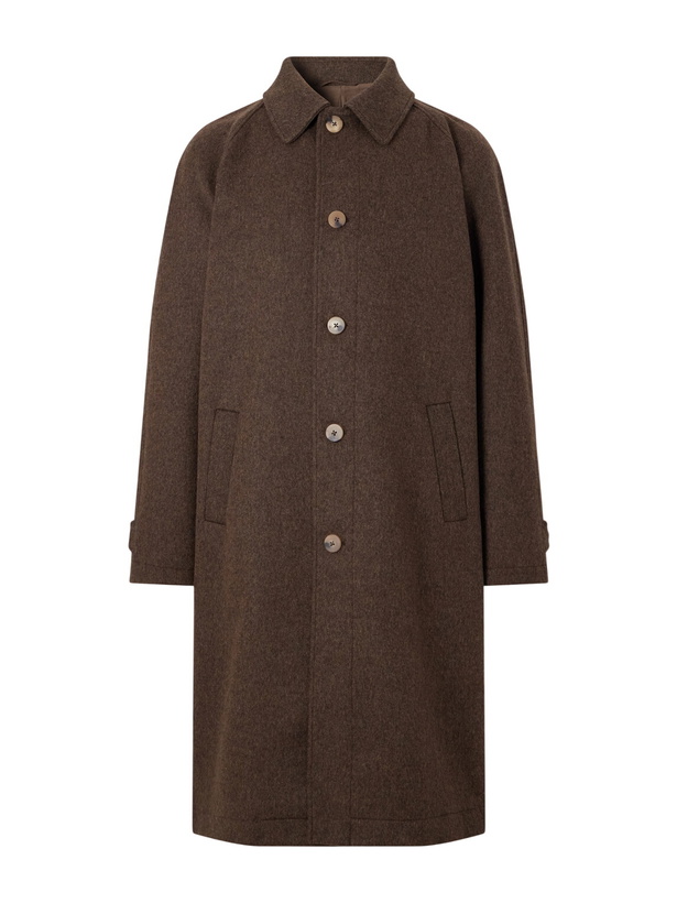 Photo: De Bonne Facture - Parisian Brushed Wool Coat - Brown