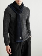 Stone Island - Two-Tone Logo-Appliquéd Ribbed Wool Scarf