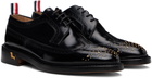 Thom Browne Black Spazzolato Leather Longwing Brogues